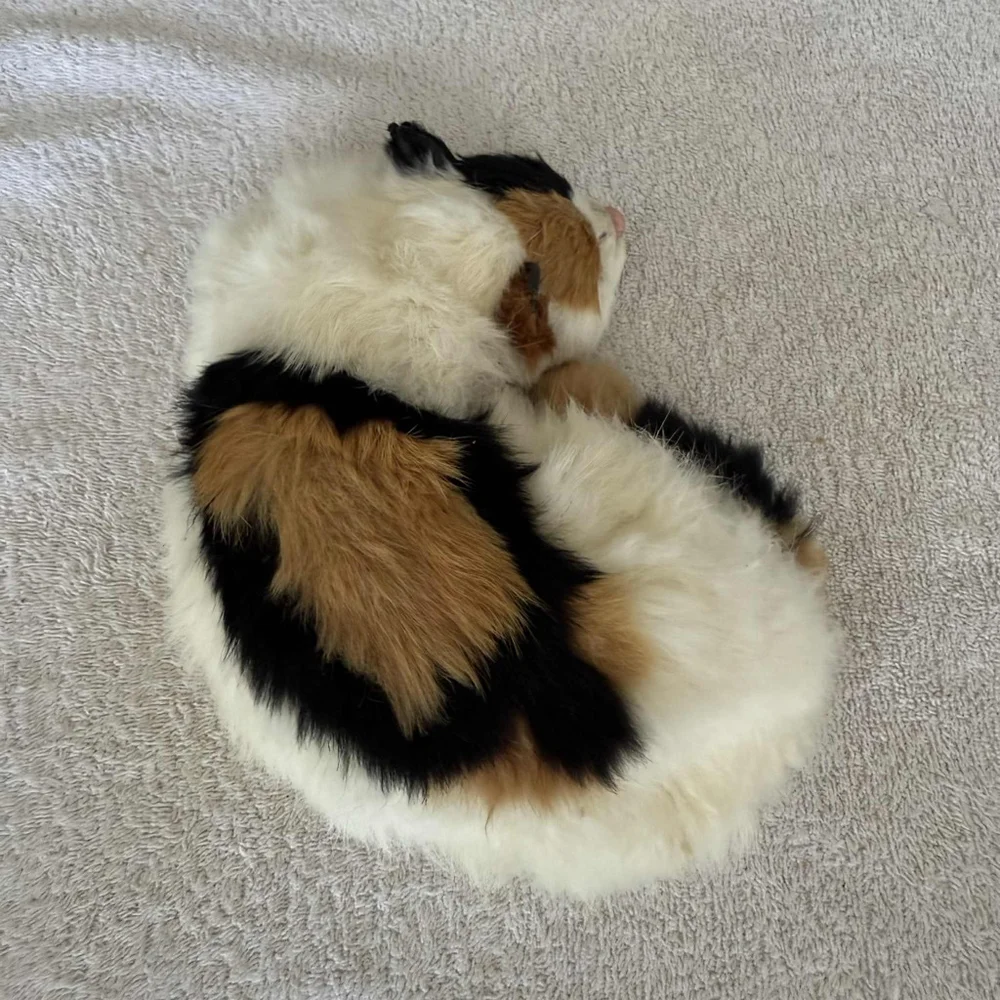 Cat Toy One Size White Black Calico Sleeping Cat